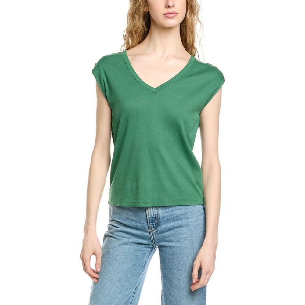 Michael Stars Womens  Tati Power Shoulder Top
